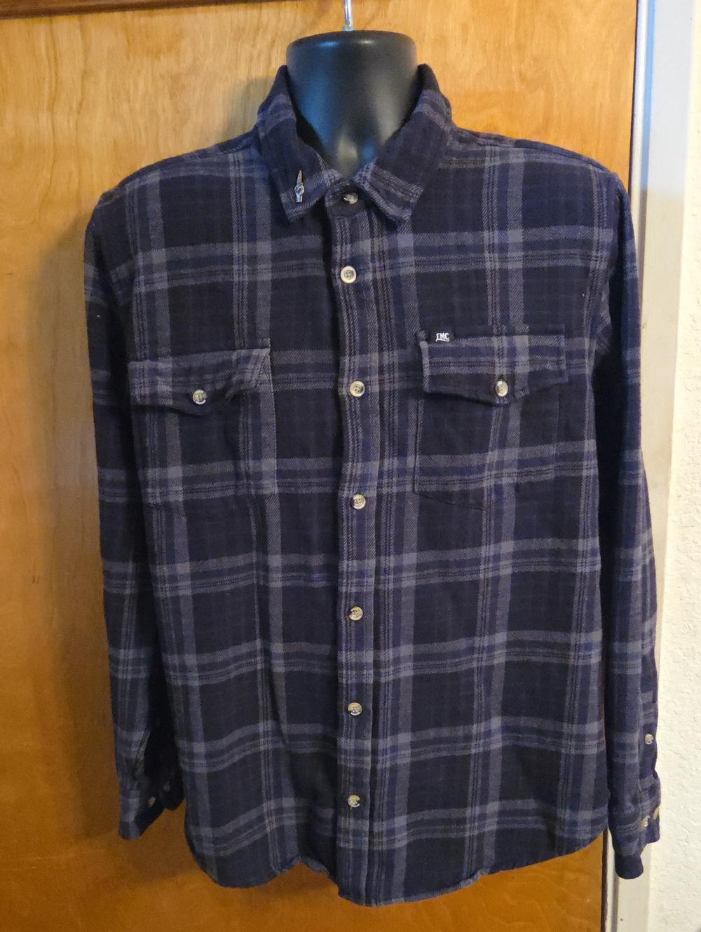 LOSER MACHINE X DURT BIKR KIDZ STEP UP FLANNEL WOPRINT SHIRT SIZE MEDIUM